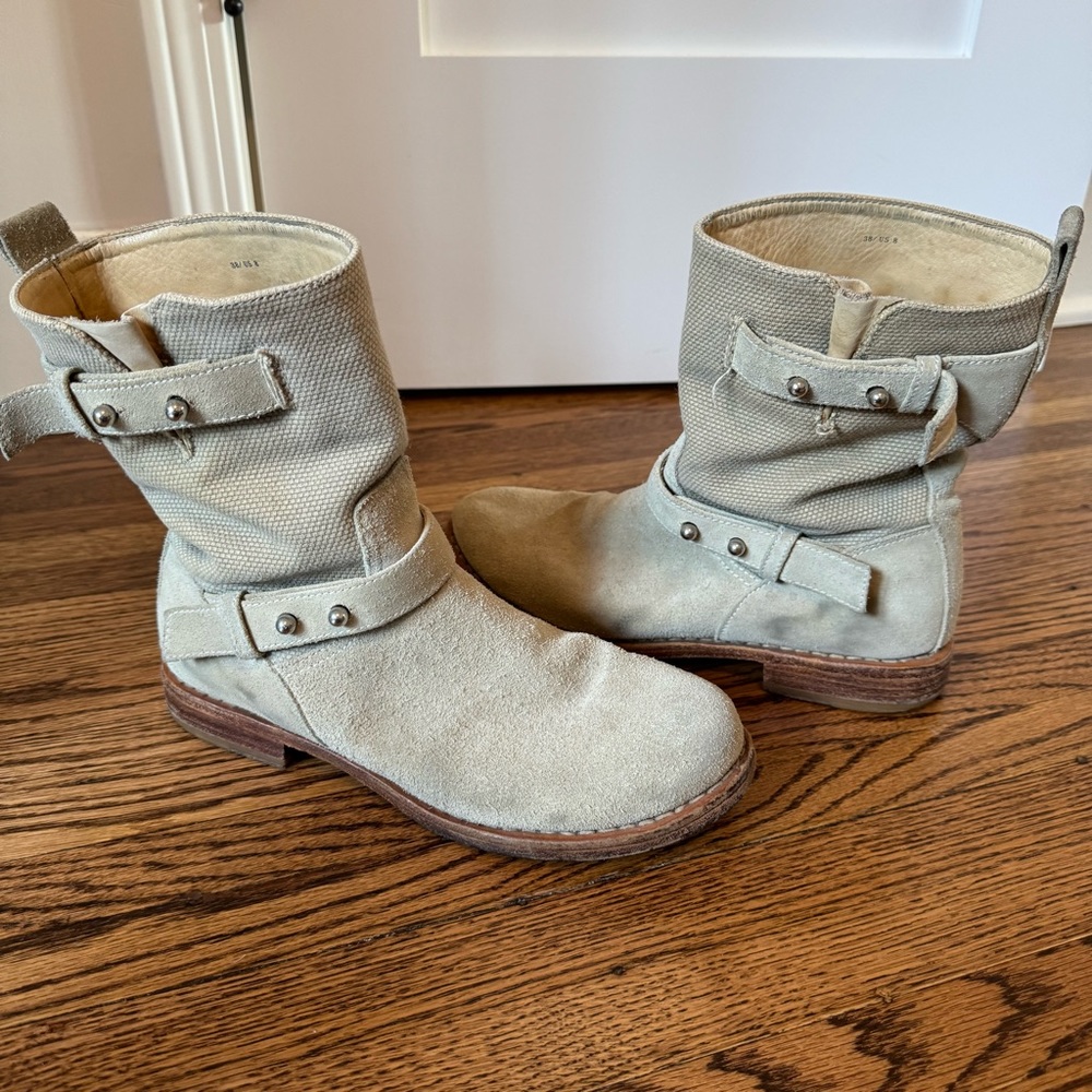 Rag & Bone Textured Suede Leather Boots